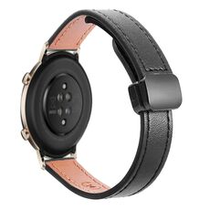 Per Huawei Watch GT 2 42mm Slim Fibbia Magnetica 20mm Cinturino in Microfibra in Pelle (Nero)