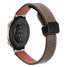 Per Huawei Watch GT 2 42mm Slim Fibbia Magnetica 20mm Cinturino in Microfibra in Pelle (Caramello Macchiato)