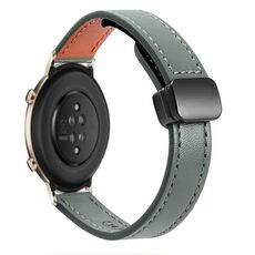 Per Huawei Watch GT 2 42mm Slim Fibbia Magnetica 20mm Cinturino in Microfibra in Pelle (Verde Avocado)
