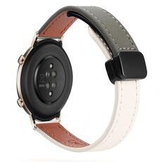 Per Huawei Watch GT 2 42mm Slim Fibbia Magnetica 20mm Cinturino in Microfibra in Pelle (Albicocca+Verde Avocado)