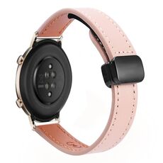 Per Huawei Watch GT 2 42mm Slim Magnetic Buckle 20mm Microfiber Leather Watch Band (Sakura Pink)
