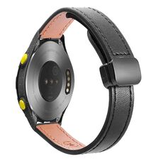 Per Huawei Watch 2 Slim Cinturino in pelle microfibra con fibbia magnetica da 20 mm (nero)