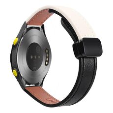 Per Huawei Watch 2 Slim Fibbia Magnetica 20mm Cinturino in Microfibra in Pelle (Nero+Albicocca)
