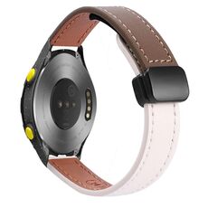 Per Huawei Watch 2 Slim Fibbia Magnetica 20mm Cinturino in Microfibra in Pelle (Albicocca+Caramello Macchiato)