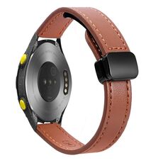 Per Huawei Watch 2 Slim Fibbia Magnetica 20mm Cinturino in Microfibra in Pelle (Marrone Moca)
