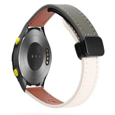 Per Huawei Watch 2 Slim Fibbia Magnetica 20mm Cinturino in Microfibra in Pelle (Albicocca+Verde Avocado)