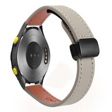 Per Huawei Watch 2 Slim Cinturino in pelle microfibra con fibbia magnetica da 20 mm (grigio elefante di vitello)