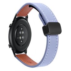 Per Honor Magic Watch 2 42mm Slim Magnetic Buckle 20mm Cinturino in pelle microfibra (lavanda)