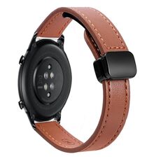 Per Honor Magic Watch 2 42mm Slim Magnetic Buckle 20mm Cinturino in pelle microfibra (marrone moka)