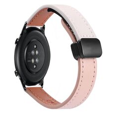 Per Honor Magic Watch 2 42mm Slim Fibbia Magnetica 20mm Cinturino in Microfibra in Pelle (Rosa+Albicocca)