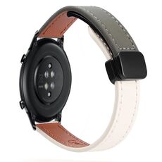 Per Honor Magic Watch 2 42mm Slim Fibbia Magnetica 20mm Cinturino in Microfibra in Pelle (Albicocca+Verde Avocado)