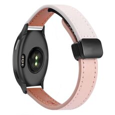 Per Garmin Vivoactive 5 Slim Cinturino in pelle microfibra con fibbia magnetica da 20 mm (rosa + albicocca)