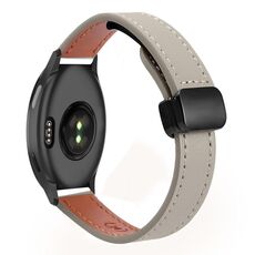 Per Garmin Vivoactive 5 Slim Cinturino in pelle microfibra con fibbia magnetica da 20 mm (grigio elefante vitello)