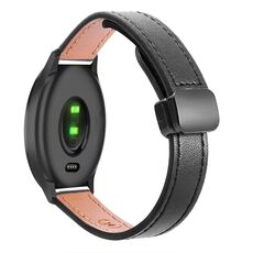 Per Garmin Move Trend Slim Cinturino in pelle microfibra con fibbia magnetica da 20 mm (nero)