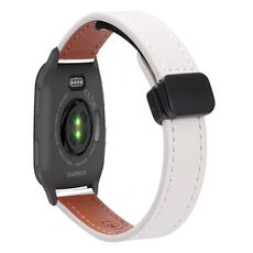 Per Garmin Venu SQ2 Slim Cinturino in pelle microfibra con fibbia magnetica da 20 mm (albicocca)
