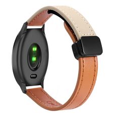 Per Garmin Move Style Slim Magnetic Buckle 20mm Cinturino in microfibra in pelle (Aimaorange+Crema Albicocca)