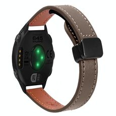 Per Garmin Forerunner 645 Music Slim Fibbia Magnetica 20mm Cinturino in Microfibra in Pelle (Caramello Macchiato)