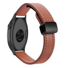 Per Garmin Approach S40 Slim Fibbia Magnetica Cinturino in Pelle Microfibra da 20mm (Marrone Moca)