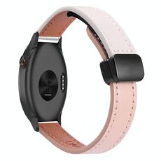 Per Garmin Approach S40 Slim Fibbia Magnetica Cinturino in Microfibra da 20mm in Pelle (Rosa+Albicocca)