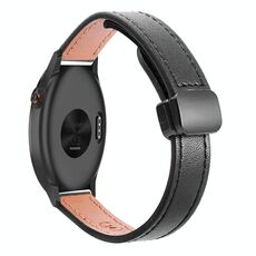 Per Garmin Approach S40 Slim Cinturino in pelle microfibra con fibbia magnetica da 20 mm (nero)