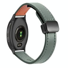 Per Garmin Venu 2 Plus Slim Magnetic Buckle 20mm Cinturino in pelle microfibra (verde avocado)