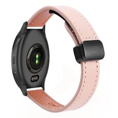 Per Garmin Venu 2 Plus Slim Magnetic Buckle 20mm Cinturino in pelle microfibra (rosa sakura)