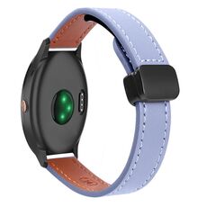 Per Garmin Vivoactive 3 Music Slim Cinturino in pelle microfibra con fibbia magnetica da 20 mm (lavanda)