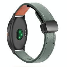 Per Garmin Vivoactive 3 Music Slim Fibbia magnetica 20mm Cinturino in microfibra in pelle (verde avocado)