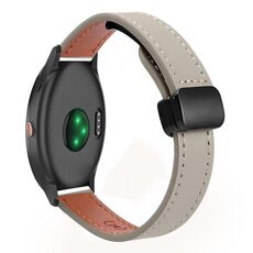 Per Garmin Vivoactive 3 Music Slim Cinturino da polso in microfibra con fibbia magnetica da 20 mm (grigio elefante di vitello)