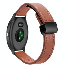 Per Garmin Vivoactive 3 Slim Cinturino in pelle microfibra con fibbia magnetica da 20 mm (marrone moka)
