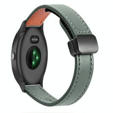 Per Garmin Vivoactive 3 Slim Cinturino in pelle microfibra con fibbia magnetica da 20 mm (verde avocado)