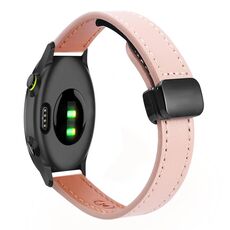 Per Garmin Forerunner 55 Slim Cinturino in pelle microfibra con fibbia magnetica da 20 mm (rosa sakura)