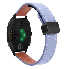 Per Garmin Forerunner 645 Slim Fibbia Magnetica 20mm Cinturino in Microfibra in Pelle (Lavanda)