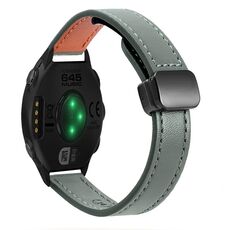 Per Garmin Forerunner 645 Slim Fibbia Magnetica 20mm Cinturino in Microfibra in Pelle (Verde Avocado)