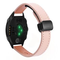 Per Garmin Forerunner 645 Slim Cinturino in pelle microfibra con fibbia magnetica da 20 mm (rosa sakura)