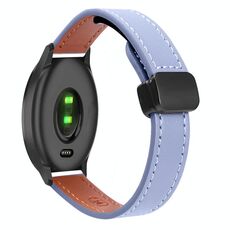Per Garmin Vivomove Slim Cinturino in pelle microfibra con fibbia magnetica da 20 mm (lavanda)