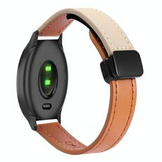 Per Garmin Vivomove Slim Fibbia Magnetica 20mm Cinturino in Microfibra in Pelle (Aimaorange+Crema Albicocca)