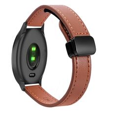 Per Garmin Vivomove Slim Fibbia magnetica Cinturino in pelle microfibra da 20 mm (marrone moka)