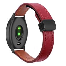 Per Garmin Vivomove Slim Fibbia magnetica Cinturino in pelle microfibra da 20 mm (rosso vino)