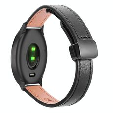 Per Garmin Vivomove Slim Fibbia magnetica Cinturino in pelle microfibra da 20 mm (nero)
