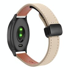Per Garmin Vivomove Slim Fibbia Magnetica 20mm Cinturino in Microfibra in Pelle (Albicocca Crema)