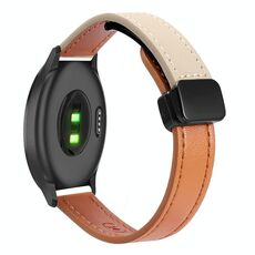 Per Garmin Vivomove Style Slim Magnetic Buckle 20mm Cinturino in microfibra in pelle (Aimaorange+Crema Albicocca)