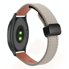 Per Garmin Vivomove Style Slim Magnetic Buckle 20mm Cinturino in microfibra in pelle (vitello grigio elefante)
