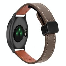 Per Garmin Vivomove HR Sport Slim Fibbia Magnetica 20mm Cinturino in Microfibra in Pelle (Caramello Macchiato)