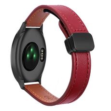 Per Garmin Vivomove HR Sport Slim Cinturino in pelle microfibra con fibbia magnetica da 20 mm (rosso vino)