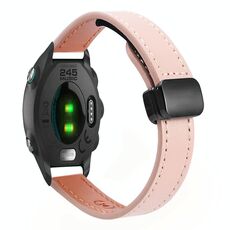 Per Garmin Forerunner 245 Slim Fibbia Magnetica 20mm Cinturino in Microfibra in Pelle (Sakura Rosa)