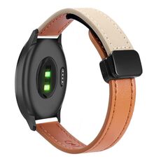 Per Garmin Vivomove 3 Slim Fibbia Magnetica 20mm Cinturino in Microfibra in Pelle (Aimaorange+Crema Albicocca)