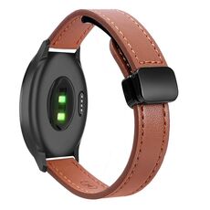 Per Garmin Vivomove 3 Slim Fibbia Magnetica 20mm Cinturino in Microfibra in Pelle (Marrone Moca)