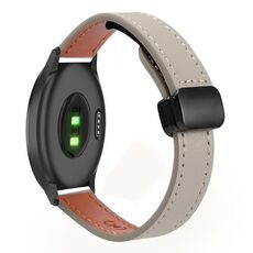 Per Garmin Vivomove 3 Slim Cinturino in pelle microfibra con fibbia magnetica da 20 mm (grigio elefante vitello)