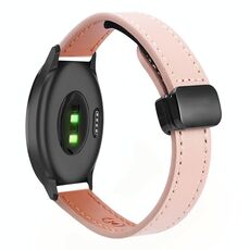 Per Garmin Vivomove 3 Slim Cinturino in pelle microfibra con fibbia magnetica da 20 mm (rosa sakura)